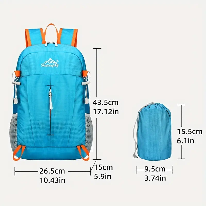 NylonFlex Voyager: UltraLight Foldable Backpack - Water-Resistant & Durable for All Activities - Dixie Hike & Style