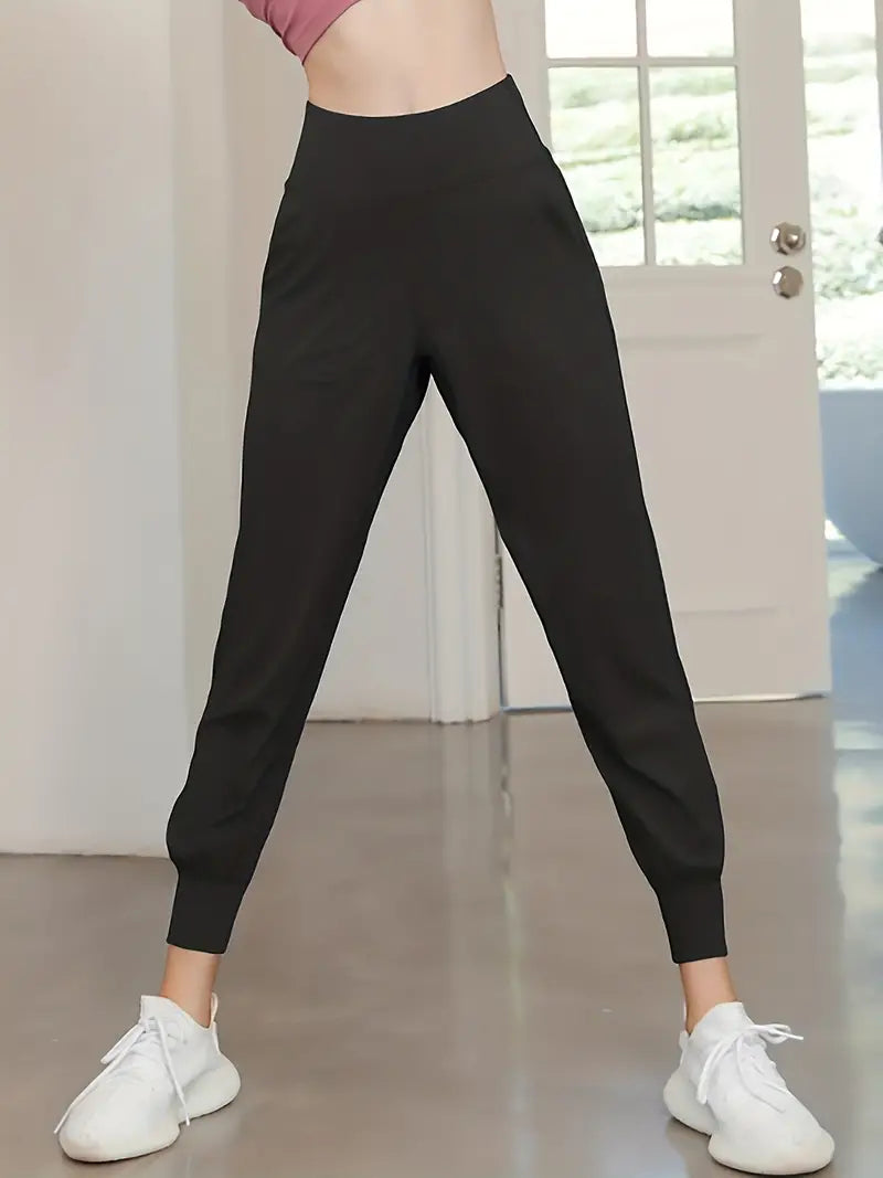 QuickDry High-Waist Yoga Joggers: Your Go-To Pants for Active Comfort - Dixie Hike & Style