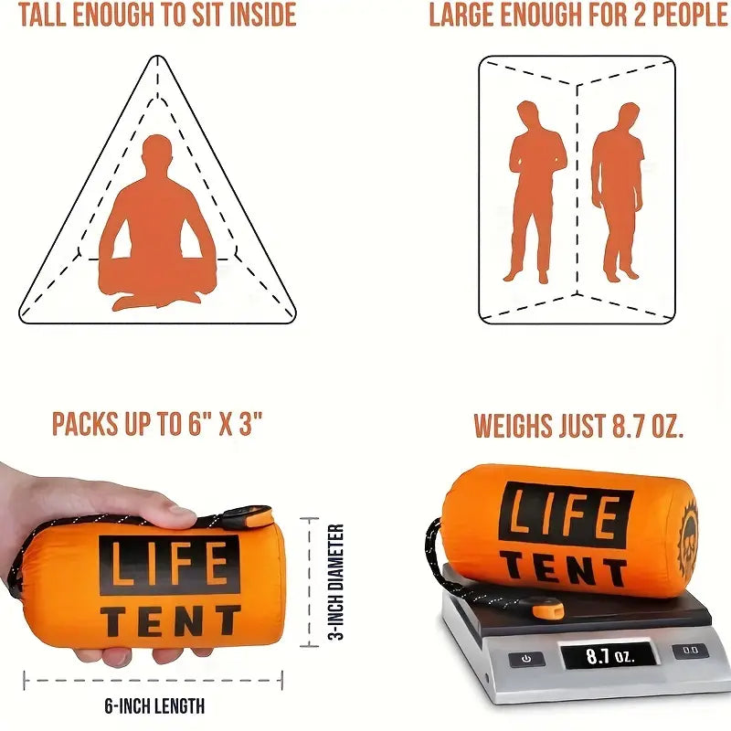 Life Tent 2-Person Emergency Survival Shelter - Dixie Hike & Style