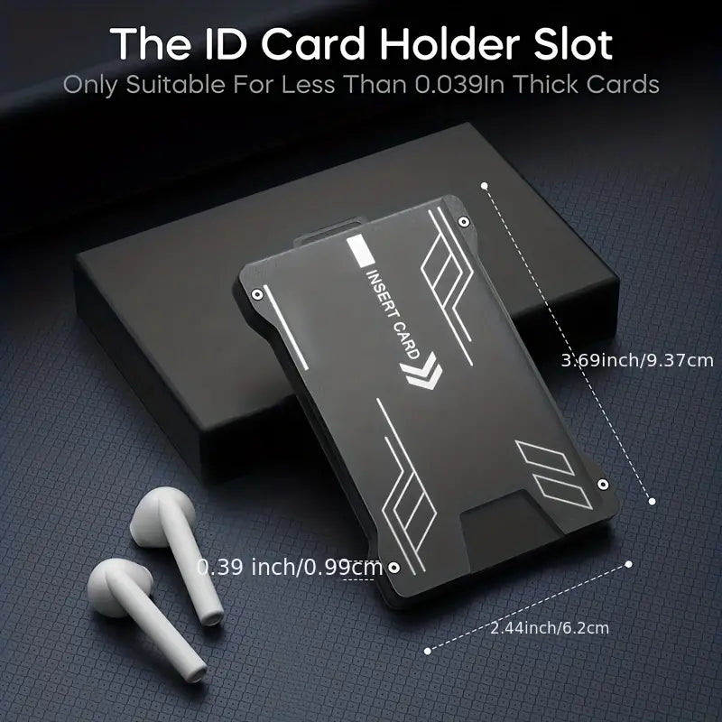 Slim RFID-Blocking Wallet: Aluminum Money Clip, ID Window, 15-Card Capacity - Dixie Hike & Style