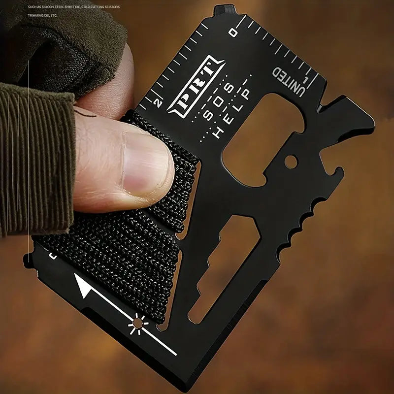 Wild West Trailmaster Multi-Tool Card | Stainless Steel Outdoor Survival Tool - Dixie Hike & Style