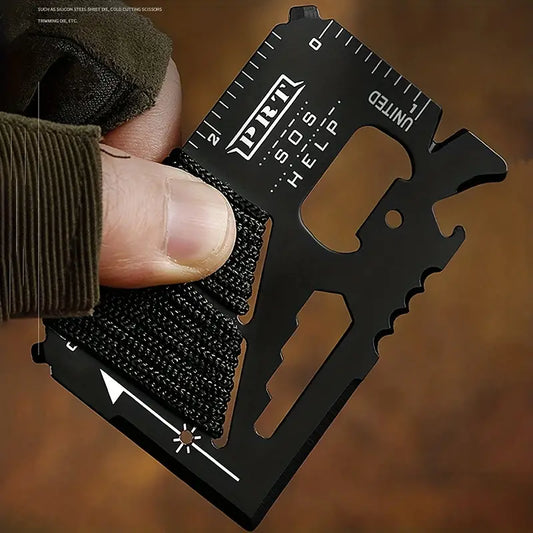 Wild West Trailmaster Multi-Tool Card | Stainless Steel Outdoor Survival Tool - Dixie Hike & Style