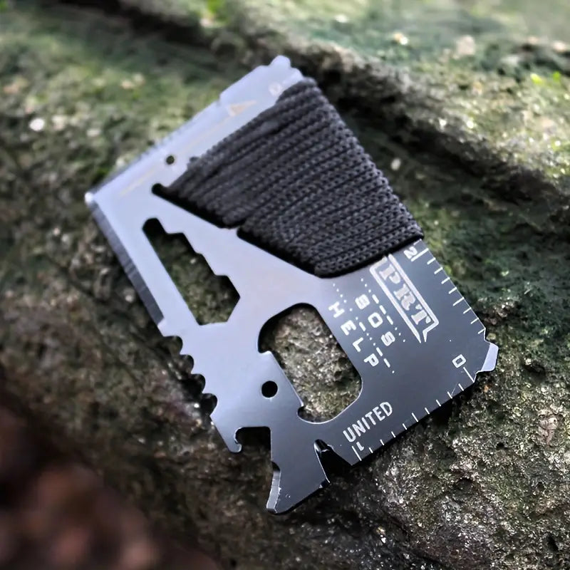 Wild West Trailmaster Multi-Tool Card | Stainless Steel Outdoor Survival Tool - Dixie Hike & Style