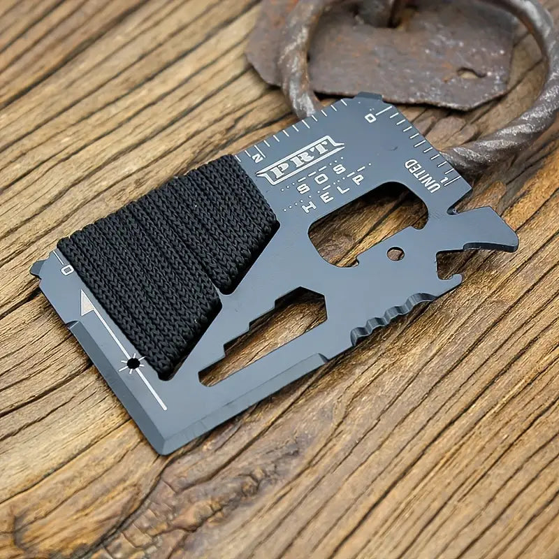 Wild West Trailmaster Multi-Tool Card | Stainless Steel Outdoor Survival Tool - Dixie Hike & Style