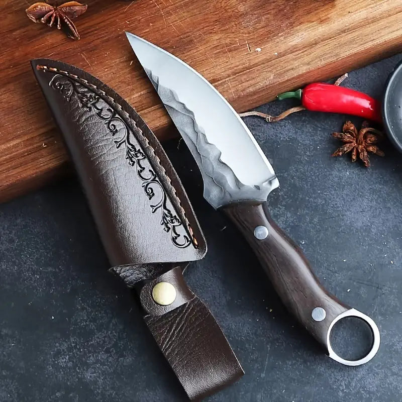 Wild West Butcher's Edge: Multi-Purpose Stainless Steel Meat Knife with Sheath - Dixie Hike & Style