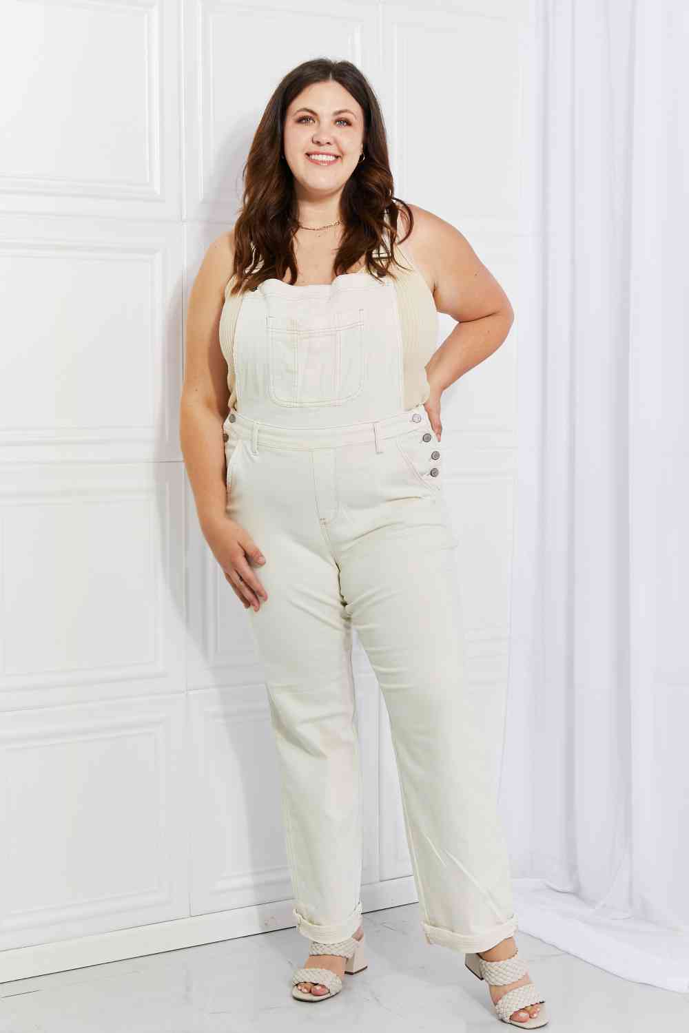 Judy Blue Full Size Taylor High Waist Overalls - Dixie Hike & Style