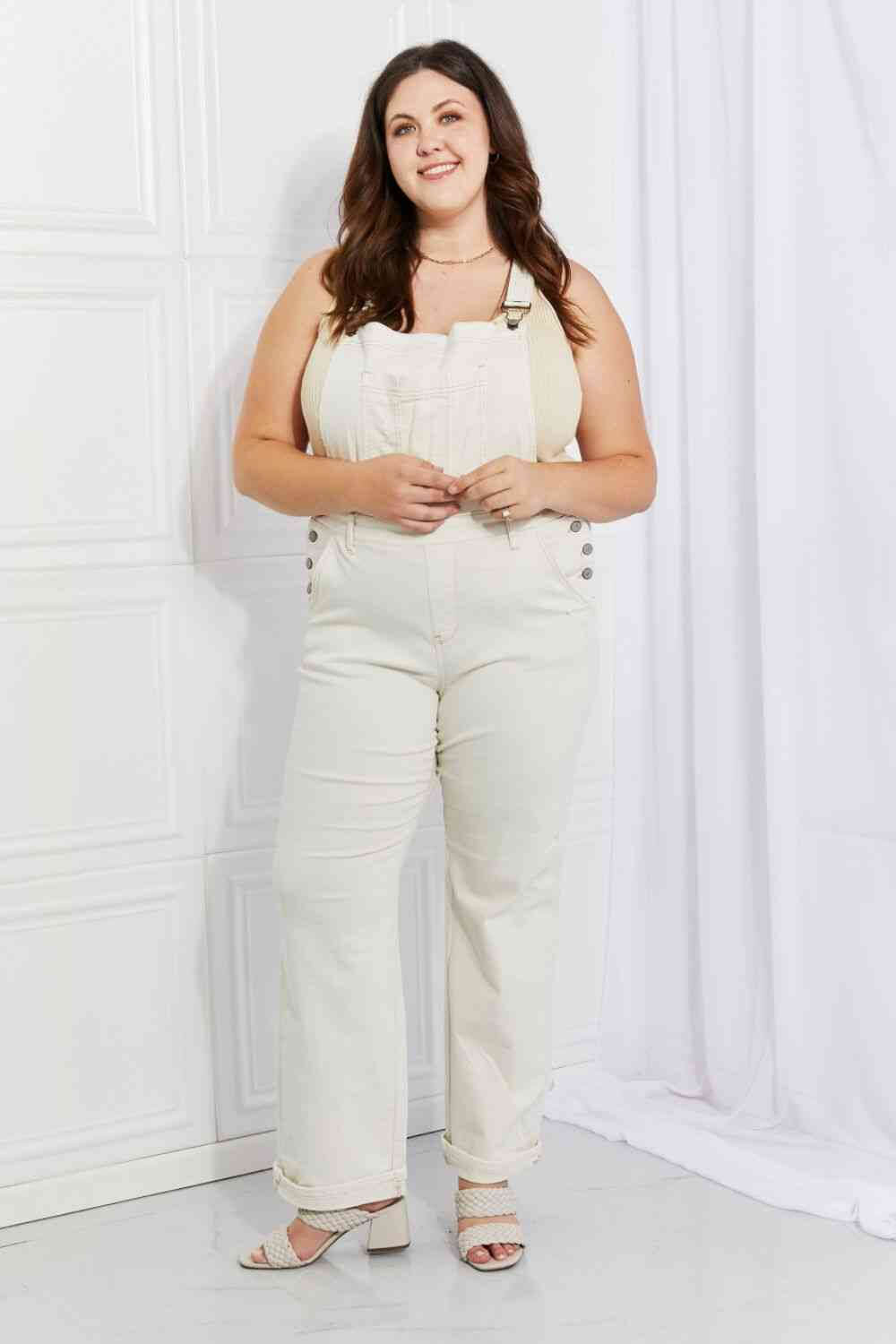 Judy Blue Full Size Taylor High Waist Overalls - Dixie Hike & Style