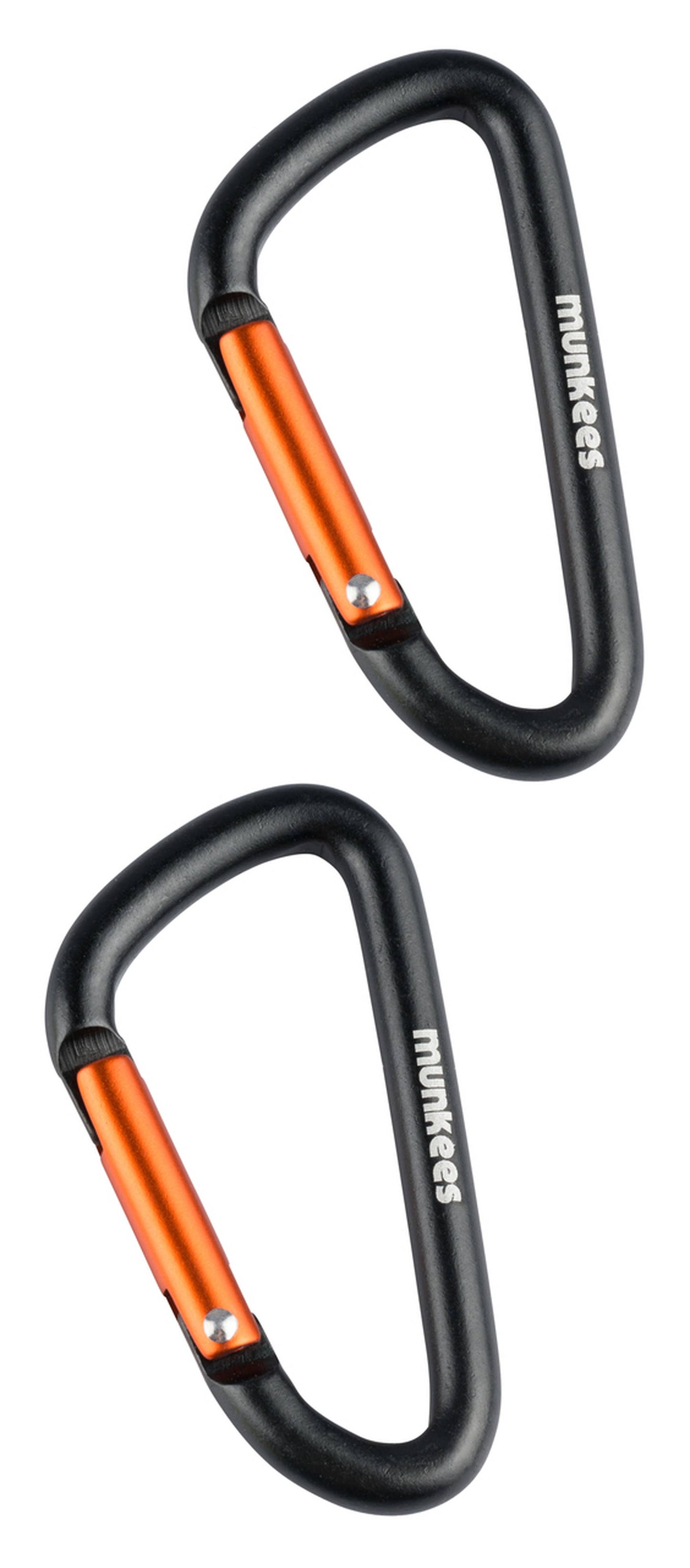 Munkees Versatile D-Ring Carabiner Clip Set - 5mm, 2-Pack