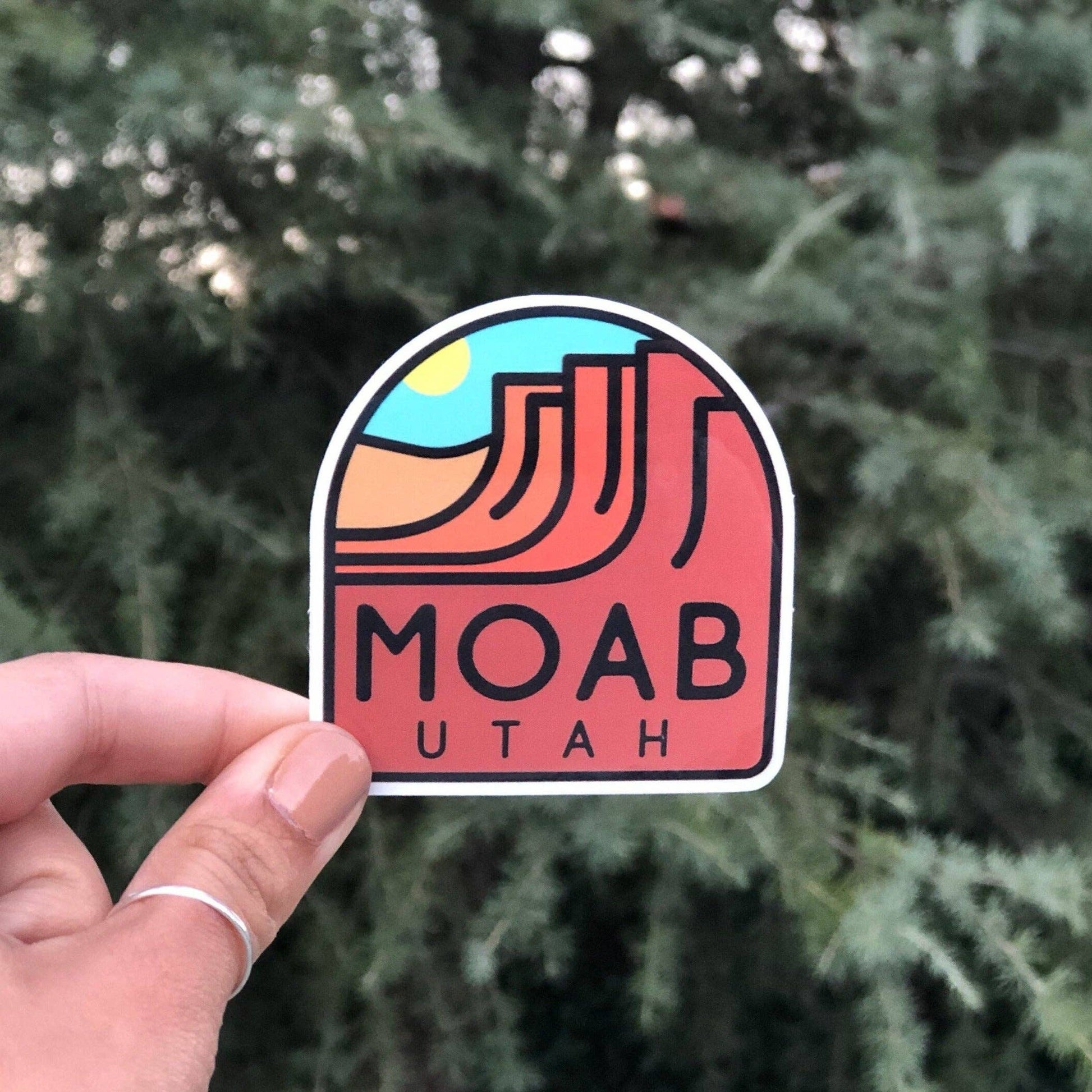 Moab Utah Sticker - Utah Decal - For those who love the Red Rocks, The River, The Hiking, The Exploring - Dixie Hike & Style