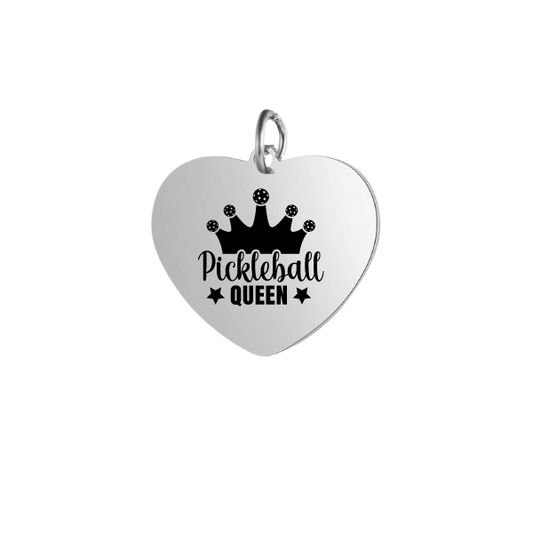 Queen of Pickleball Heart Charm - Dixie Hike & Style