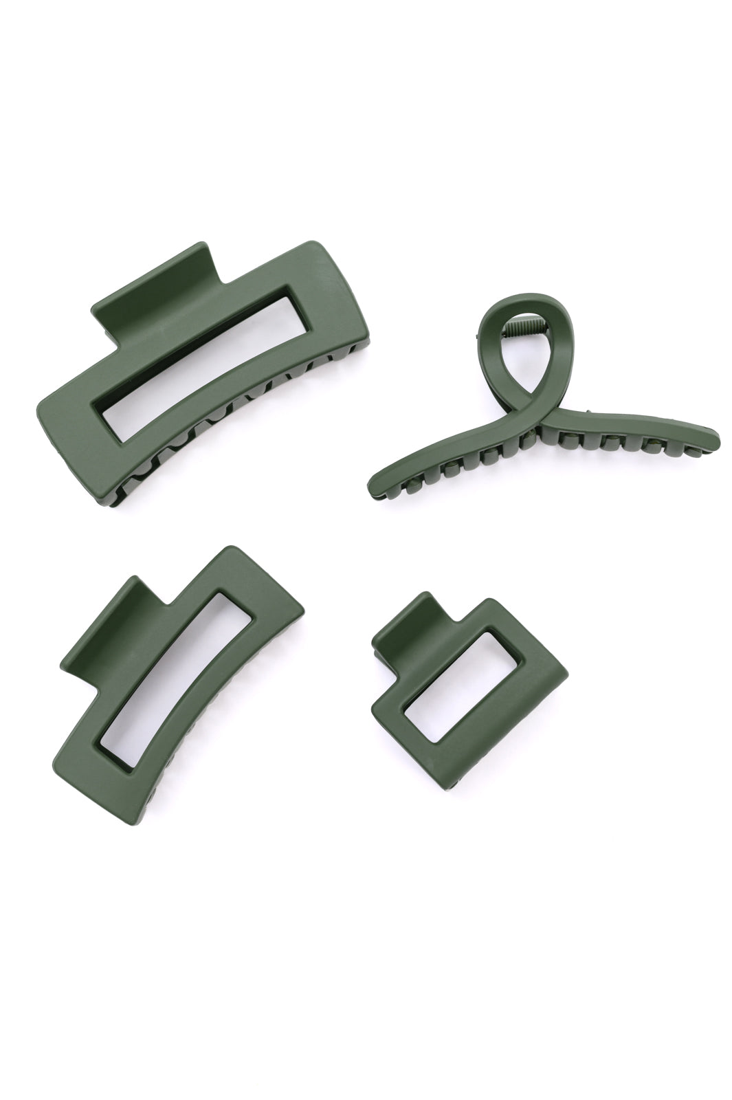 Claw Clip Set of 4 in Forest Green - Dixie Hike & Style