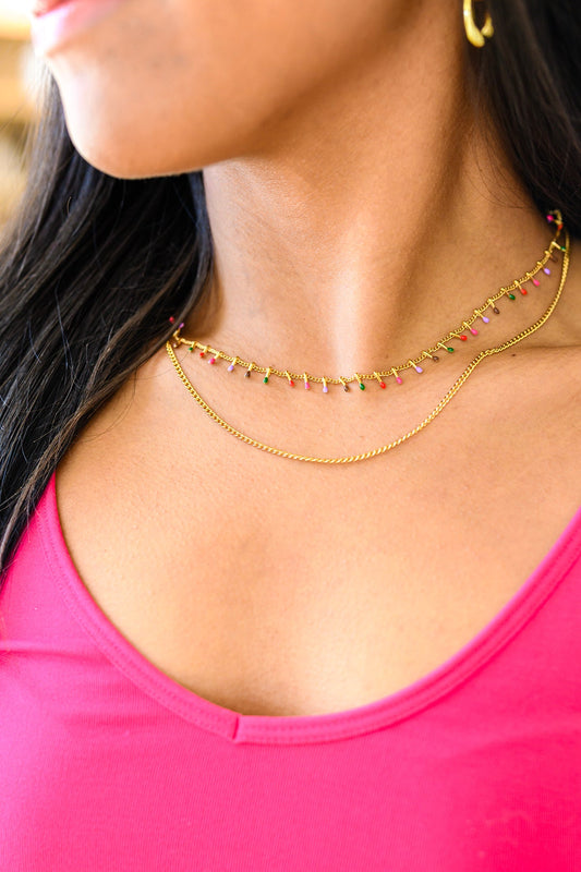 Colorful Palette Layered Necklace - Dixie Hike & Style