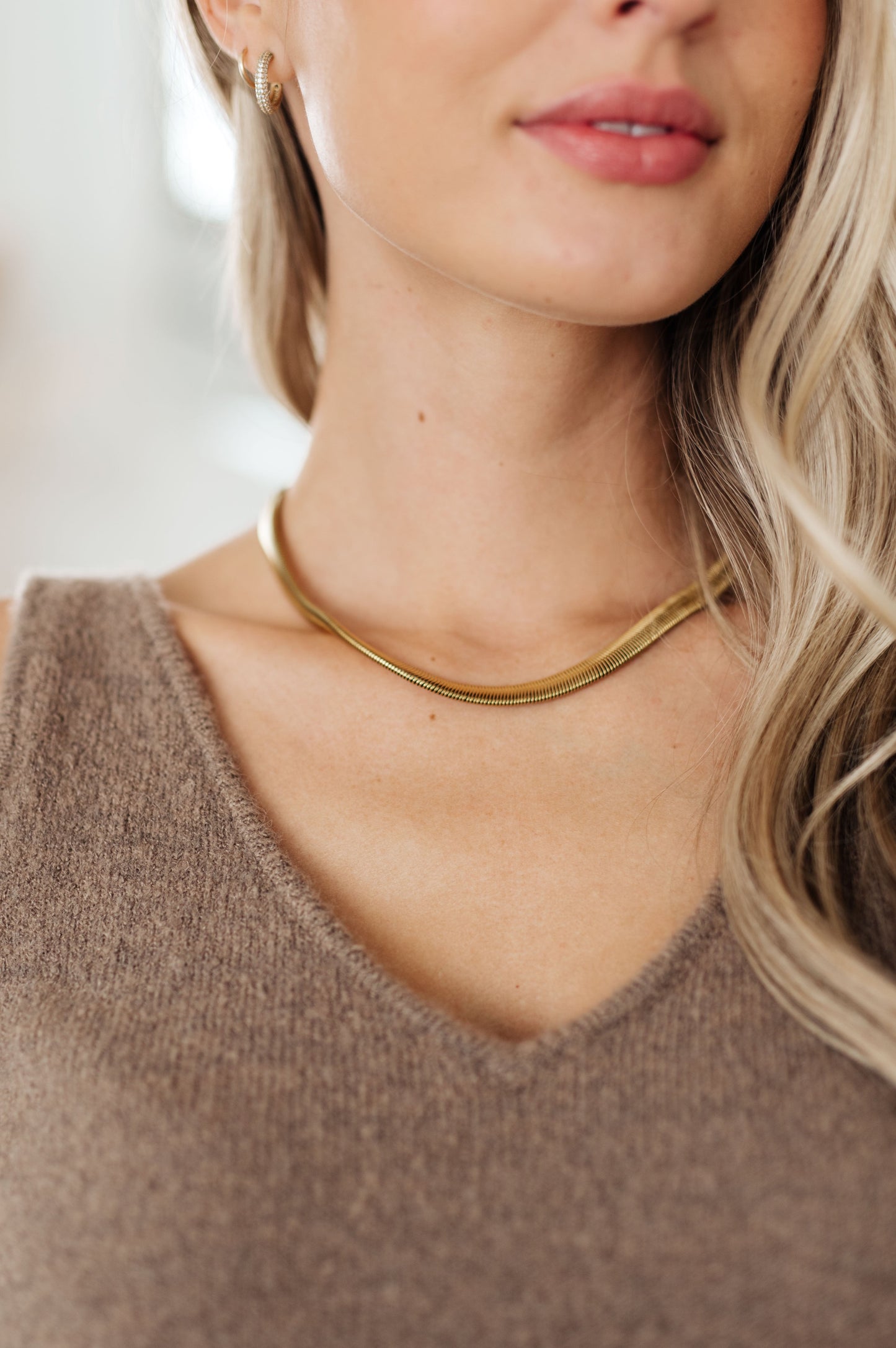 Enlighten Me Gold Plated Chain Necklace - Dixie Hike & Style