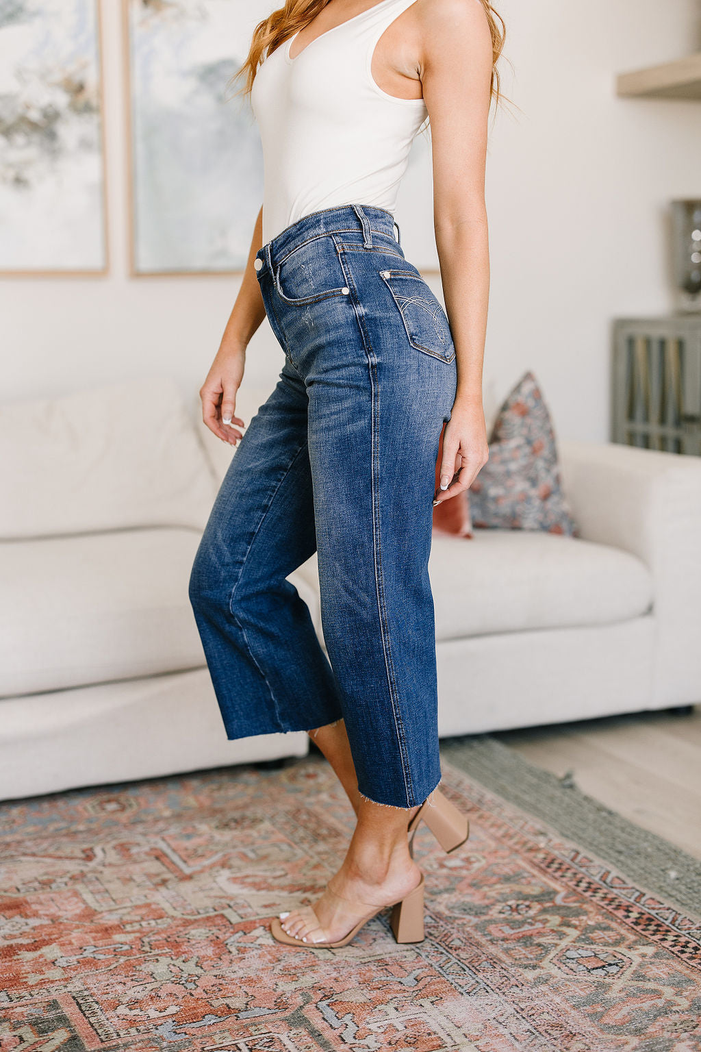 Hayes High Rise Wide Leg Crop Jeans - Dixie Hike & Style