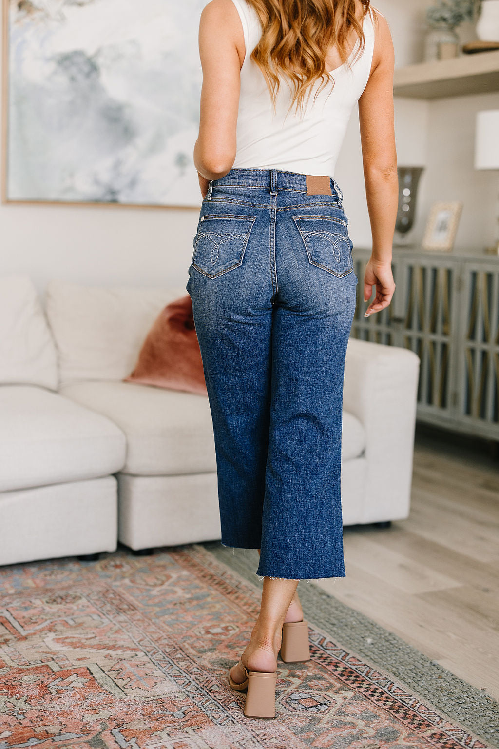 Hayes High Rise Wide Leg Crop Jeans - Dixie Hike & Style