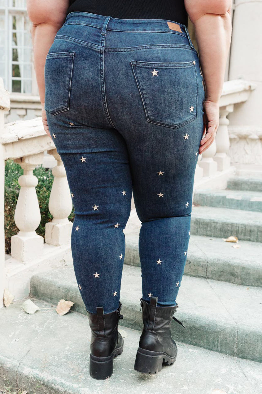 High Rise Starlight Skinnies - Dixie Hike & Style