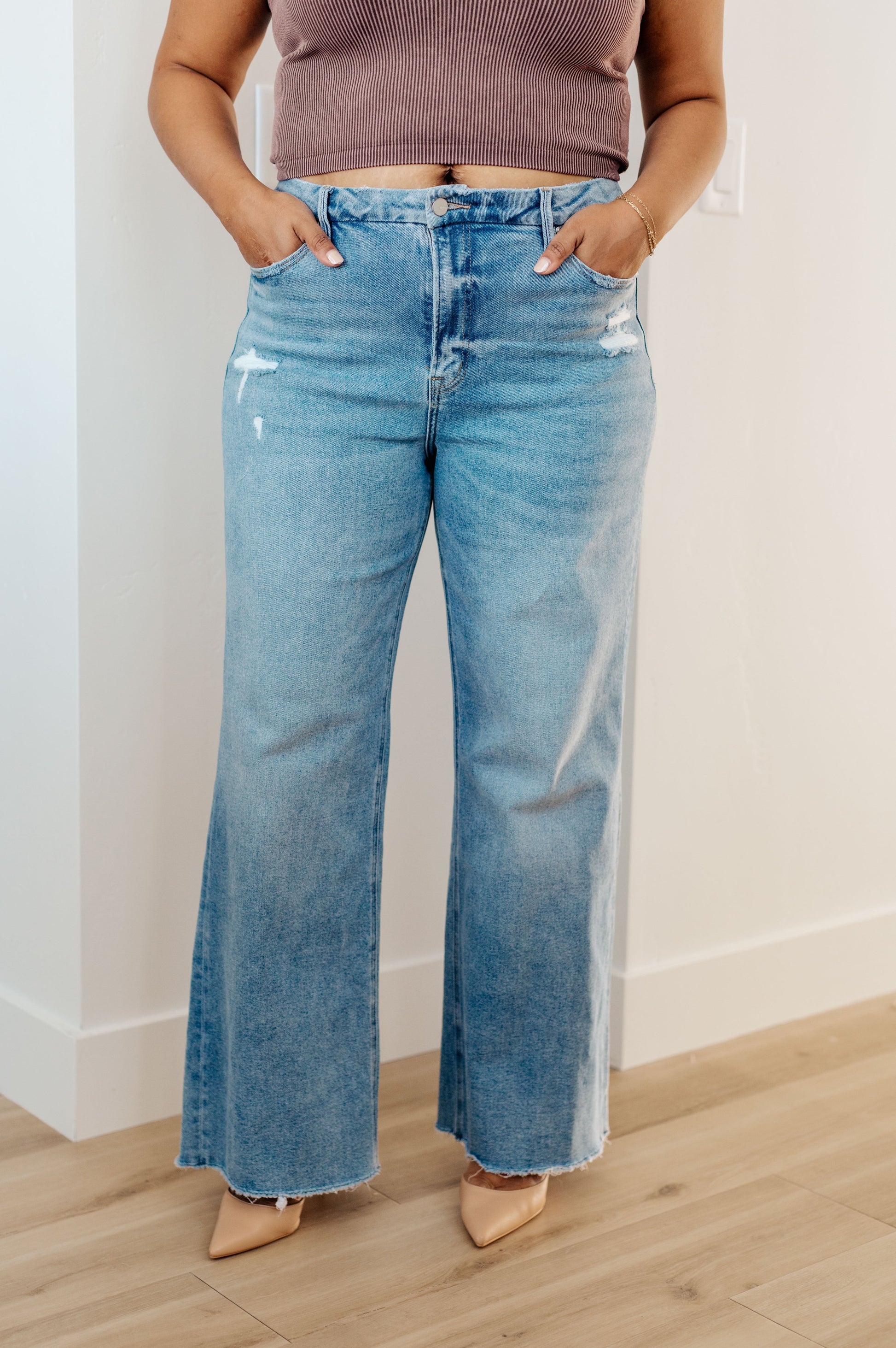 Hope High Rise Wide Leg Jeans - Dixie Hike & Style