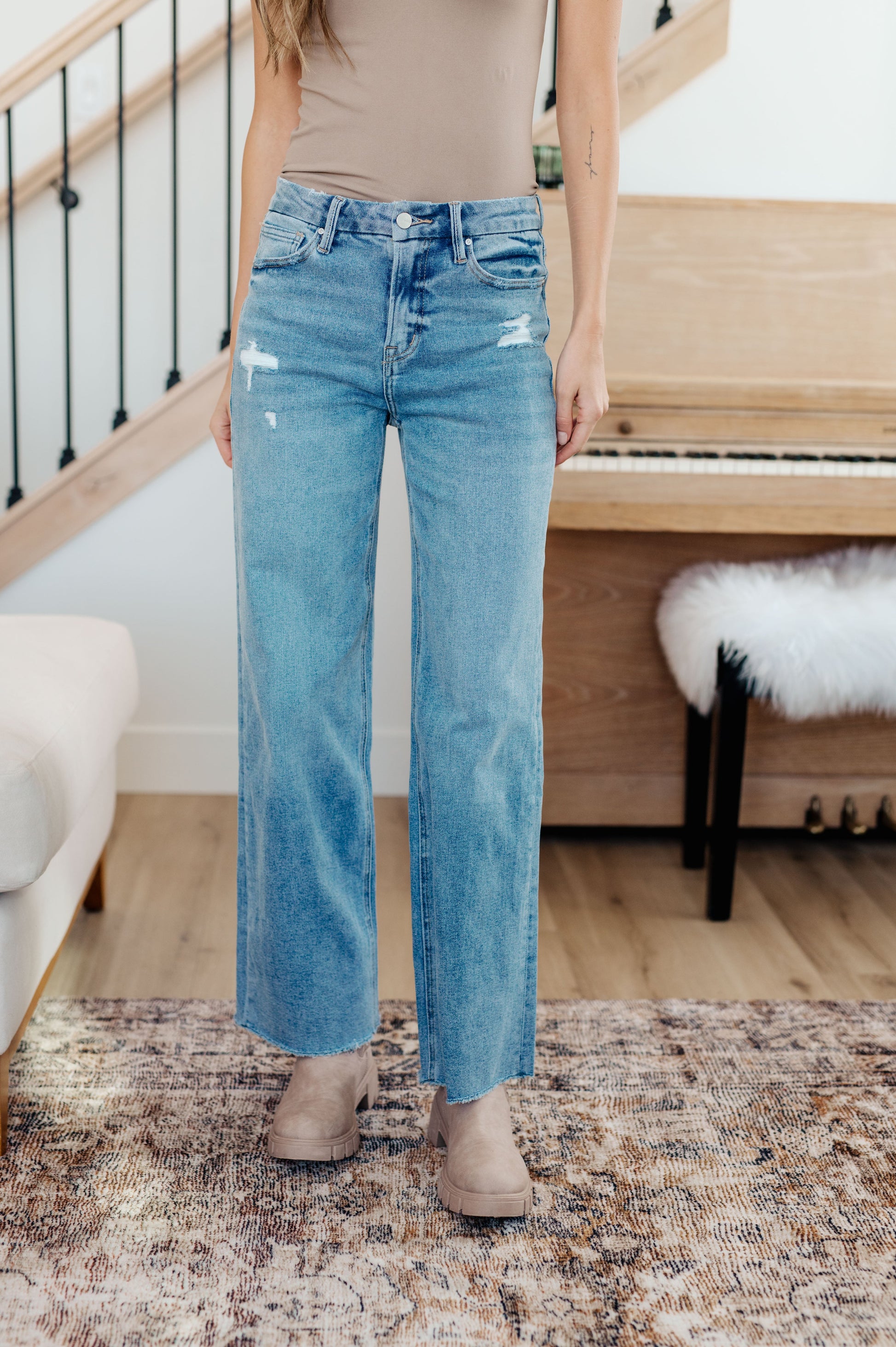 Hope High Rise Wide Leg Jeans - Dixie Hike & Style