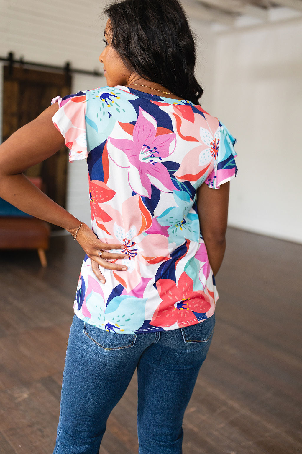 Impossible to Ignore Floral Blouse - Dixie Hike & Style