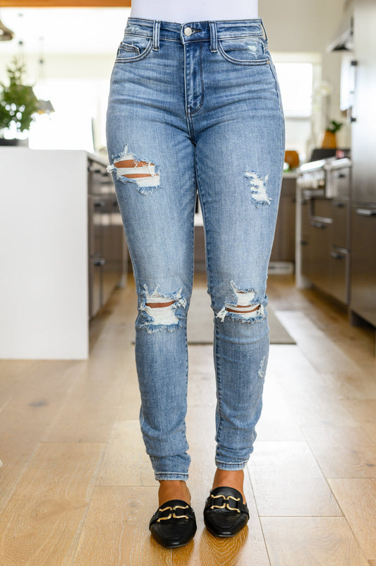 Juno Tall Skinny Destroyed Jeans - Dixie Hike & Style