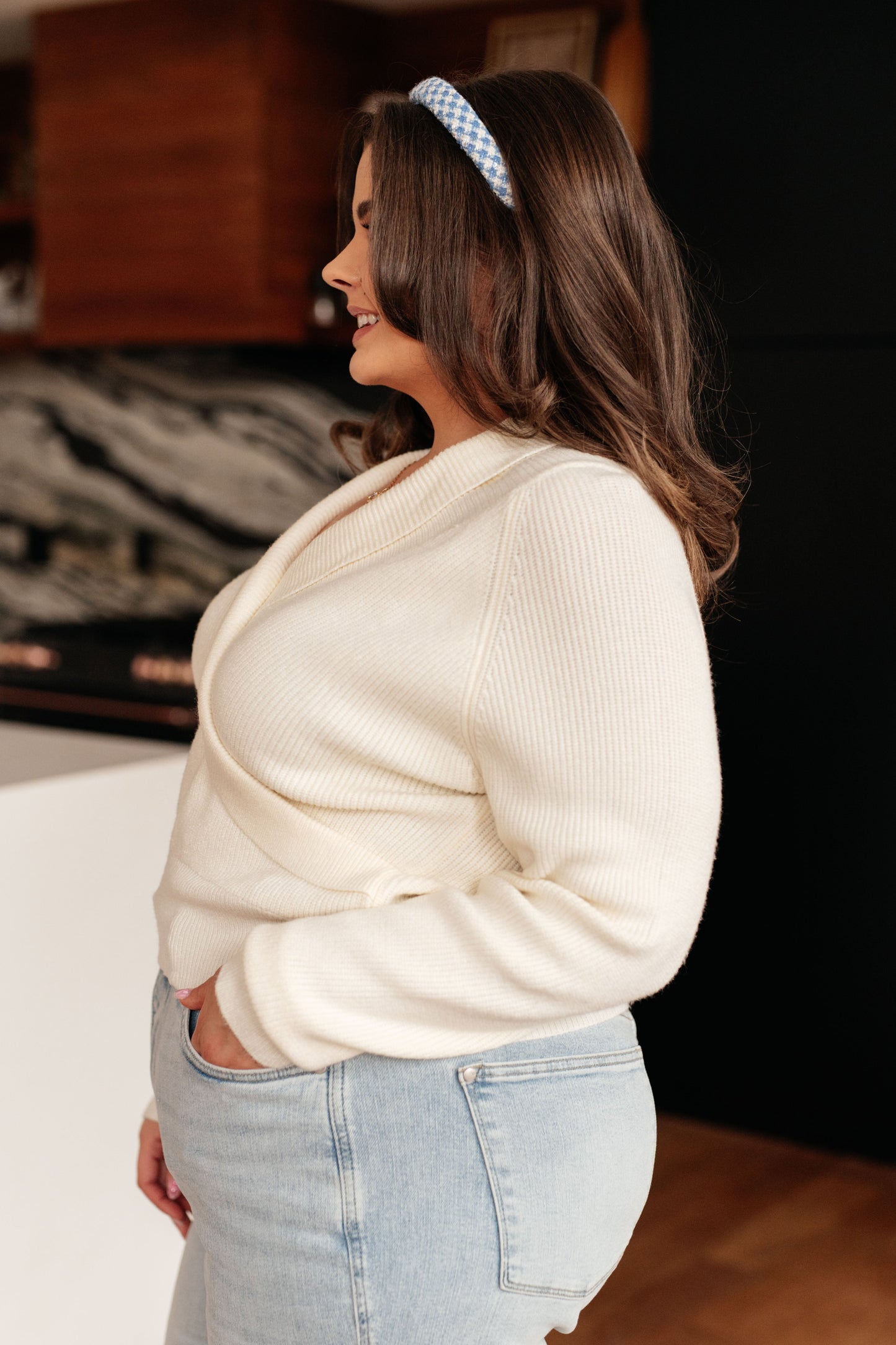 Requisite Request Surplice Crop Sweater - Dixie Hike & Style