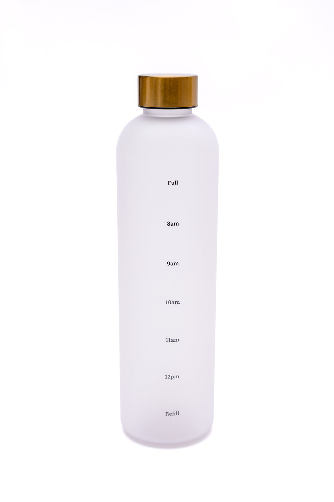 Sippin' Pretty 32 oz Translucent Water Bottle in White & Gold - Dixie Hike & Style