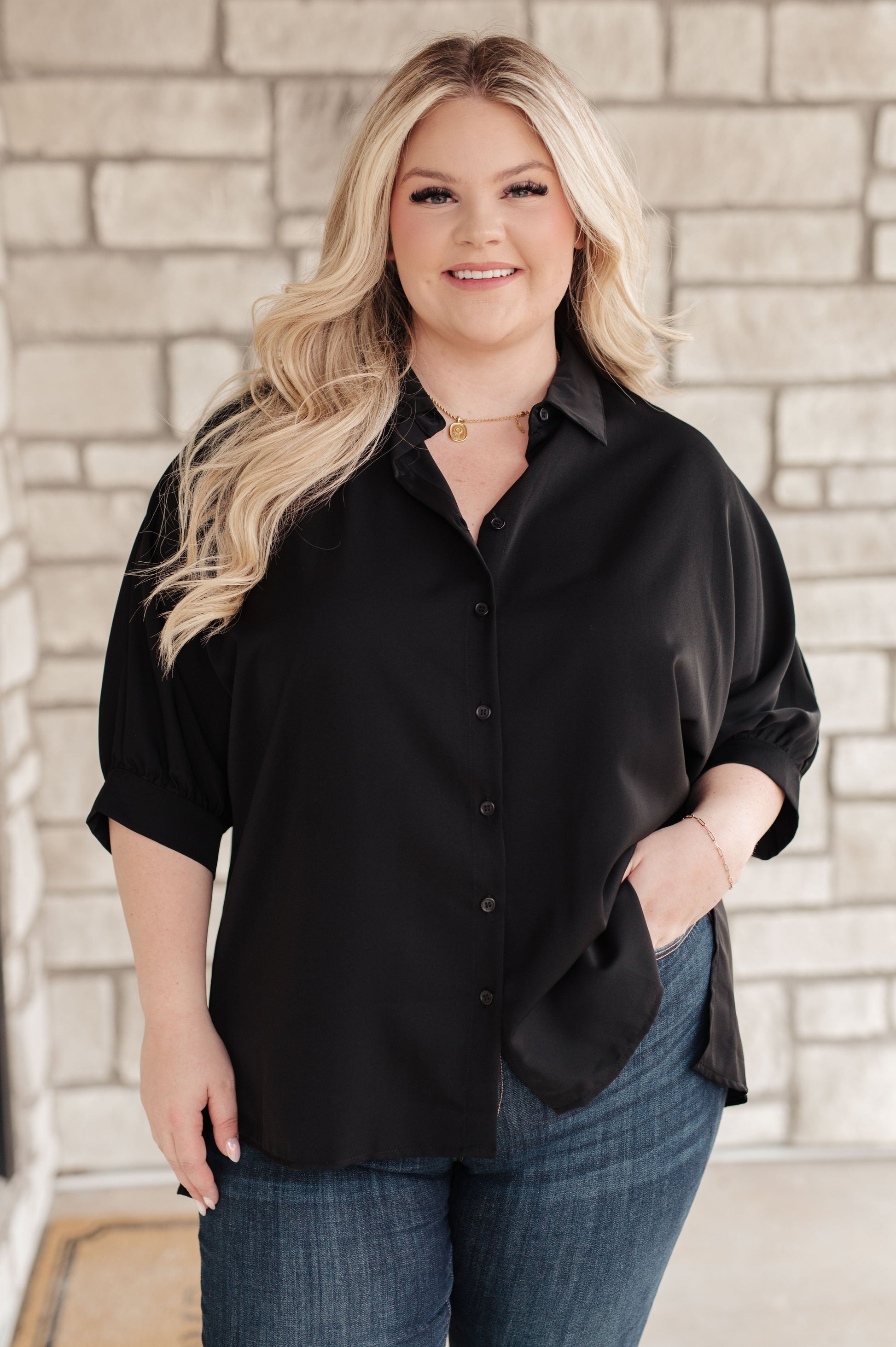 Turned Out Perfect Oversized Button Down Shirt - Dixie Hike & Style