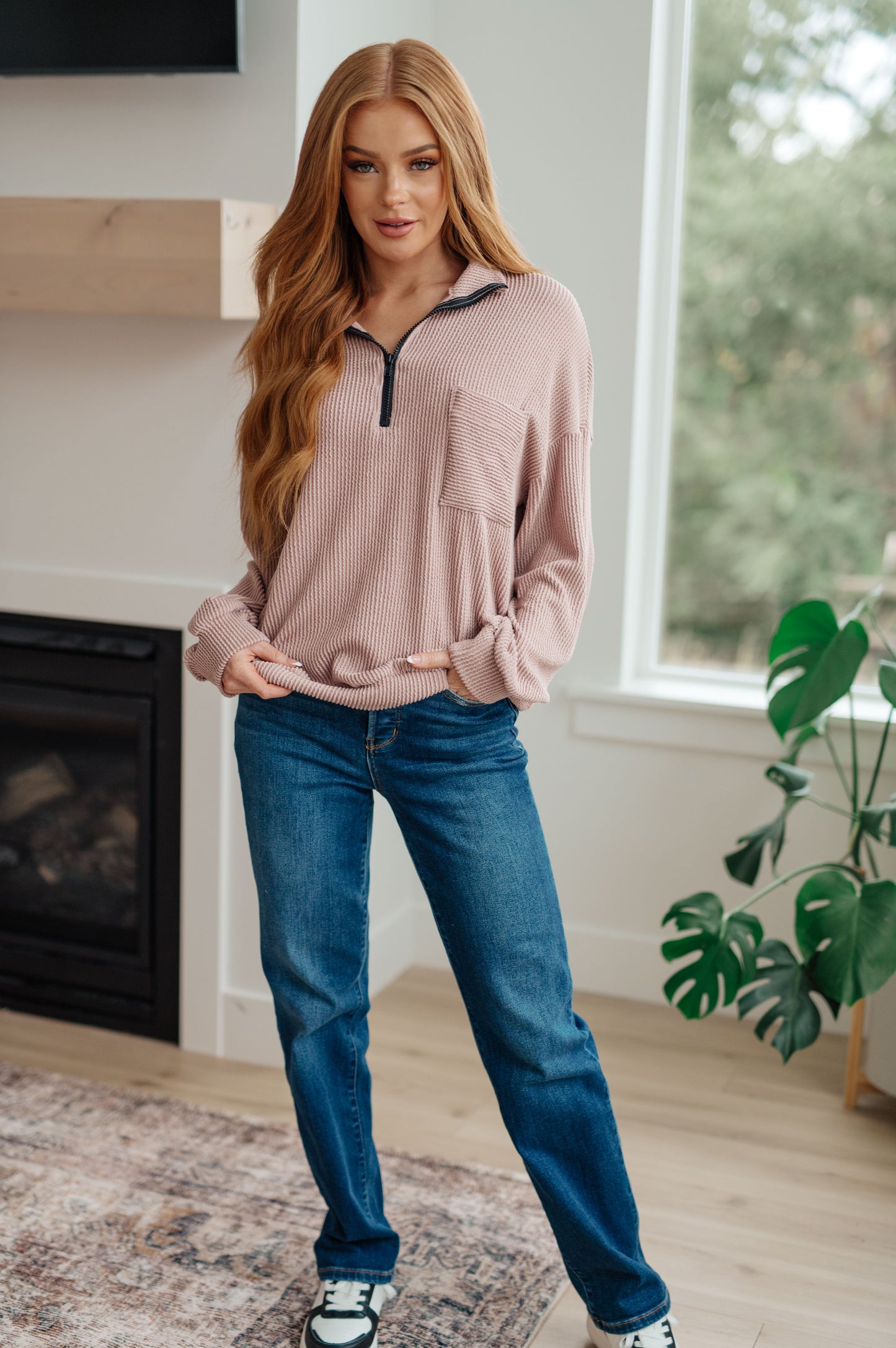 Up for Discussion Half Zip Pullover - Dixie Hike & Style