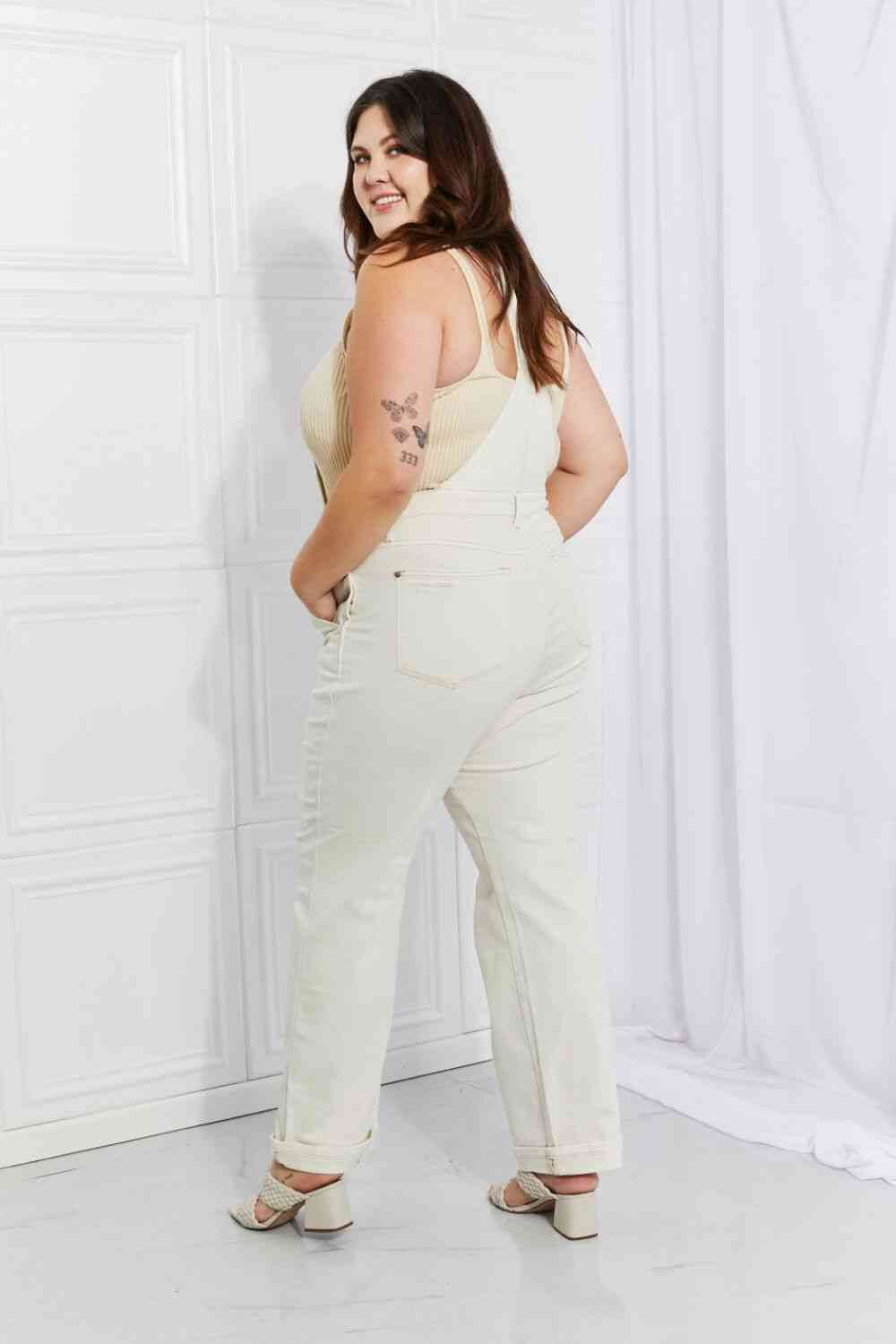 Judy Blue Full Size Taylor High Waist Overalls - Dixie Hike & Style