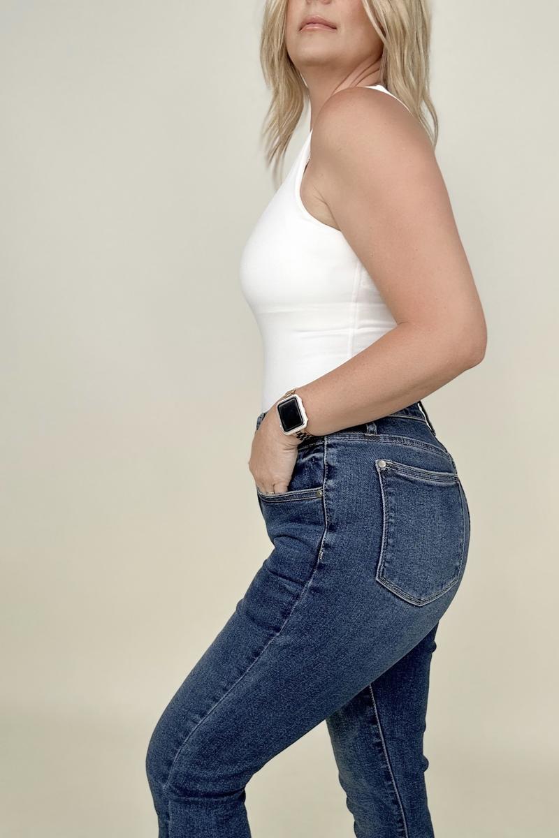 Judy Blue High Rise Front Yoke Skinny Jeans - Dixie Hike & Style